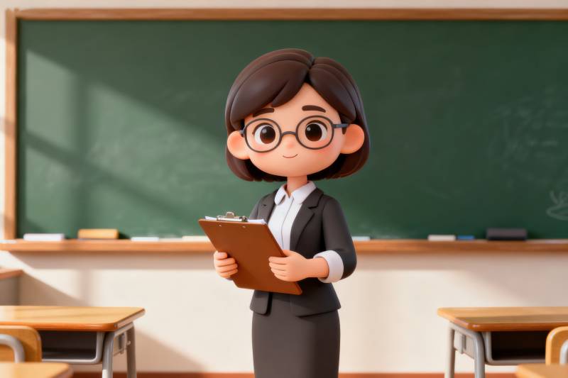 教师课堂黑板前授课图片