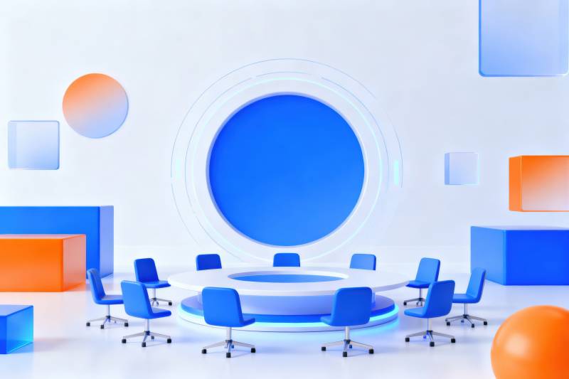 未来感会议空间设计图片