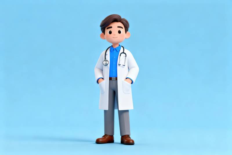 医生形象卡通人物展示图片