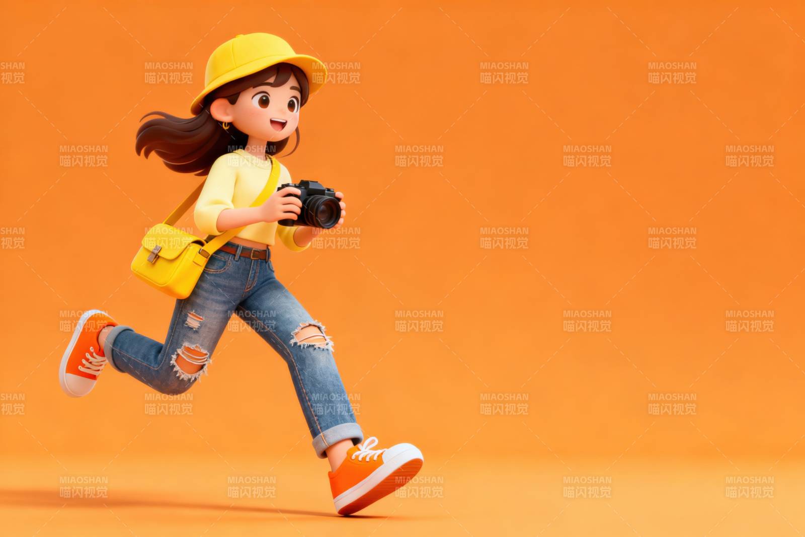 女孩奔跑摄影瞬间图片