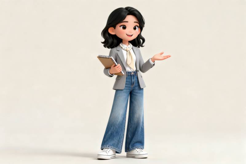 女孩商务休闲风格展示图片