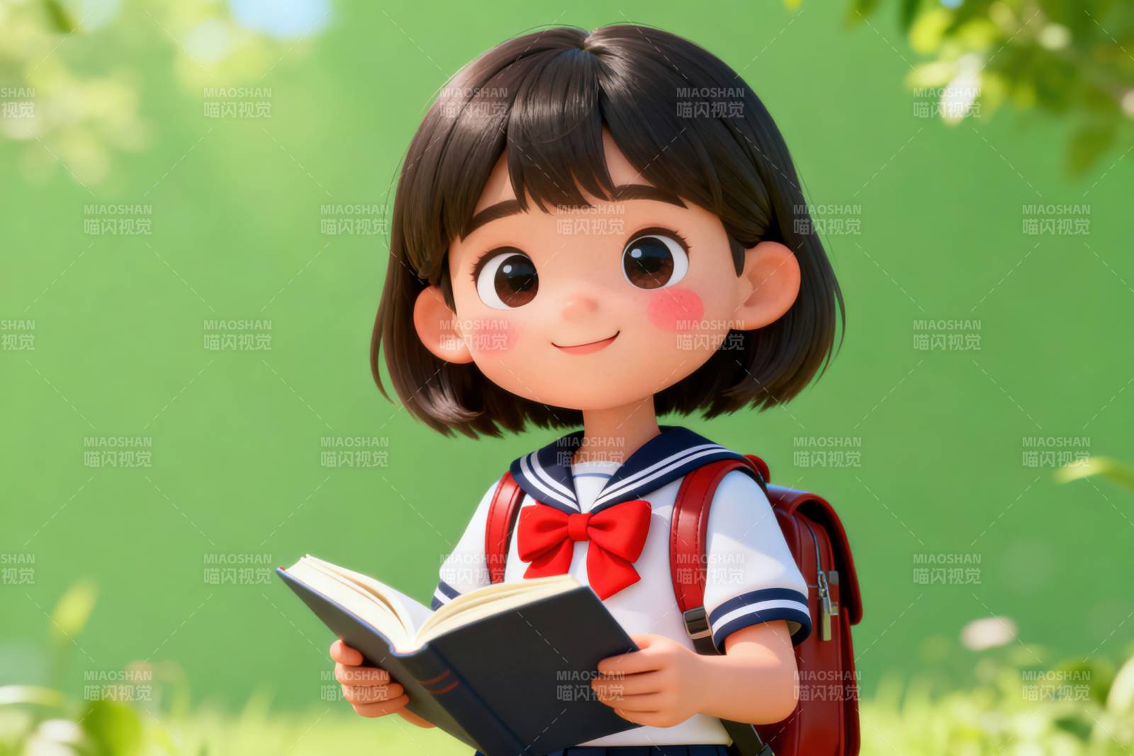 女孩阅读书籍校园生活图片