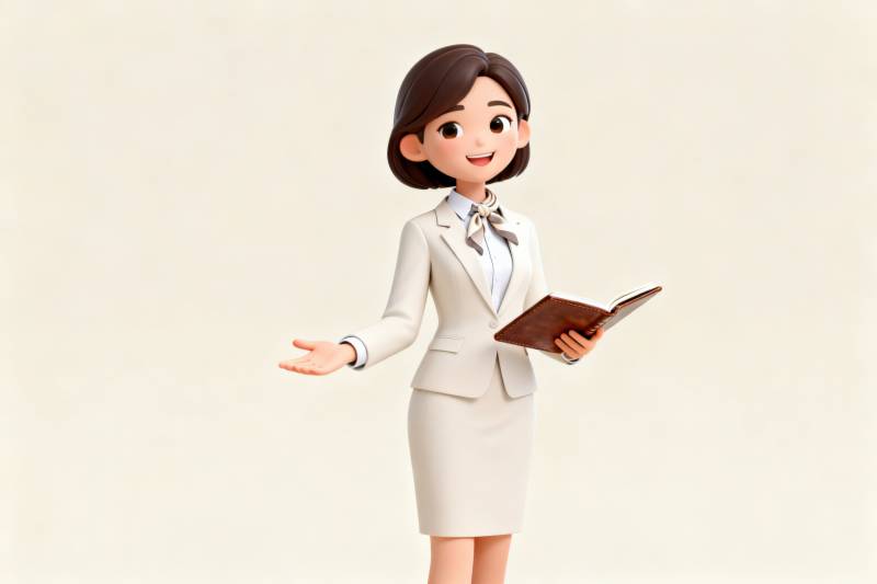 职业女性商务讲解图片