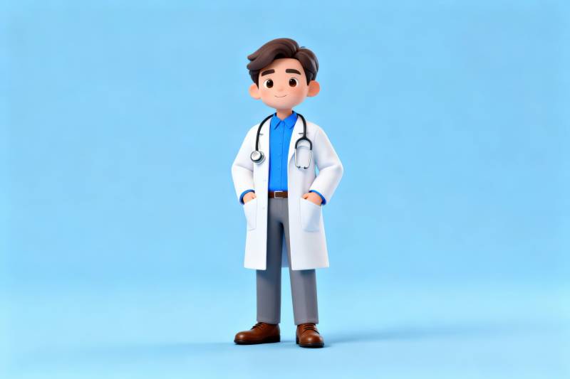 卡通医生形象展示图片