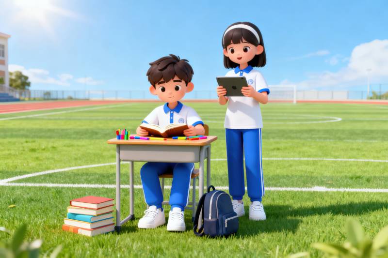 校园学习时光图片