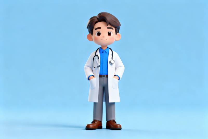 卡通医生形象展示图片