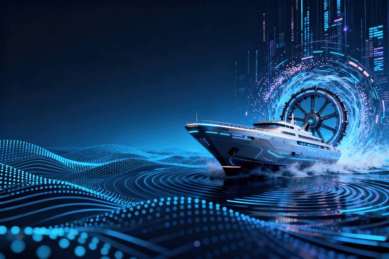 科技游艇数字海洋航行图片
