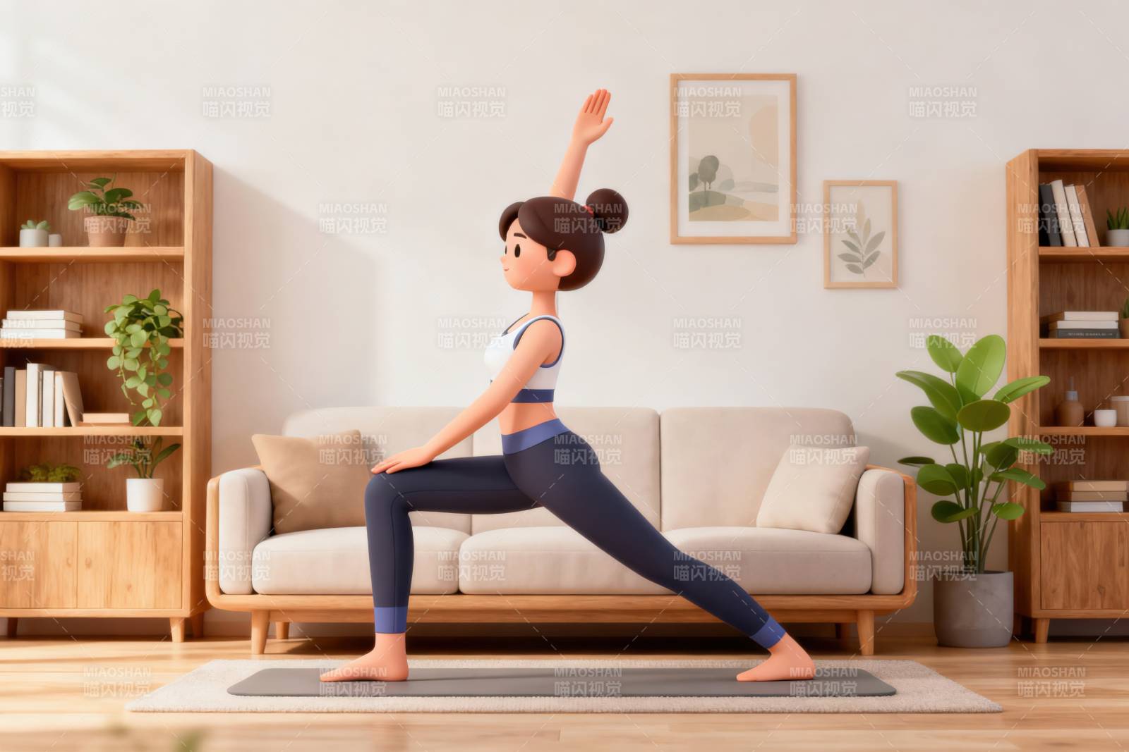 室内瑜伽运动场景图片