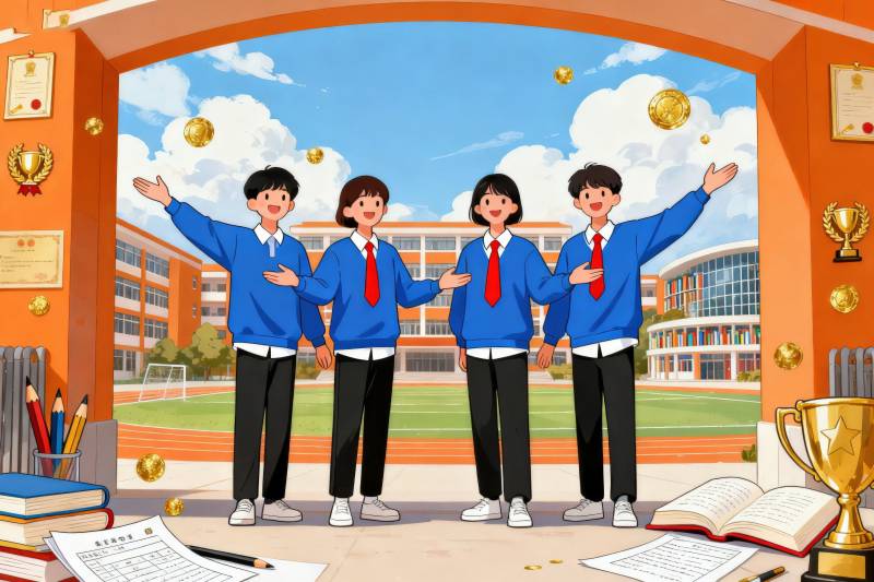 校园青春学生合影图片