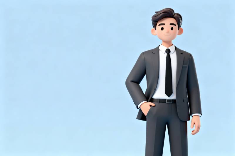 商务男士卡通形象图片