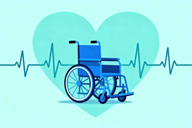 轮椅医疗健康关爱图片