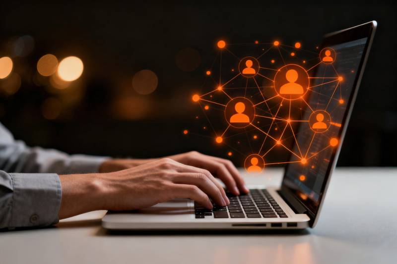 社交网络连接科技图片