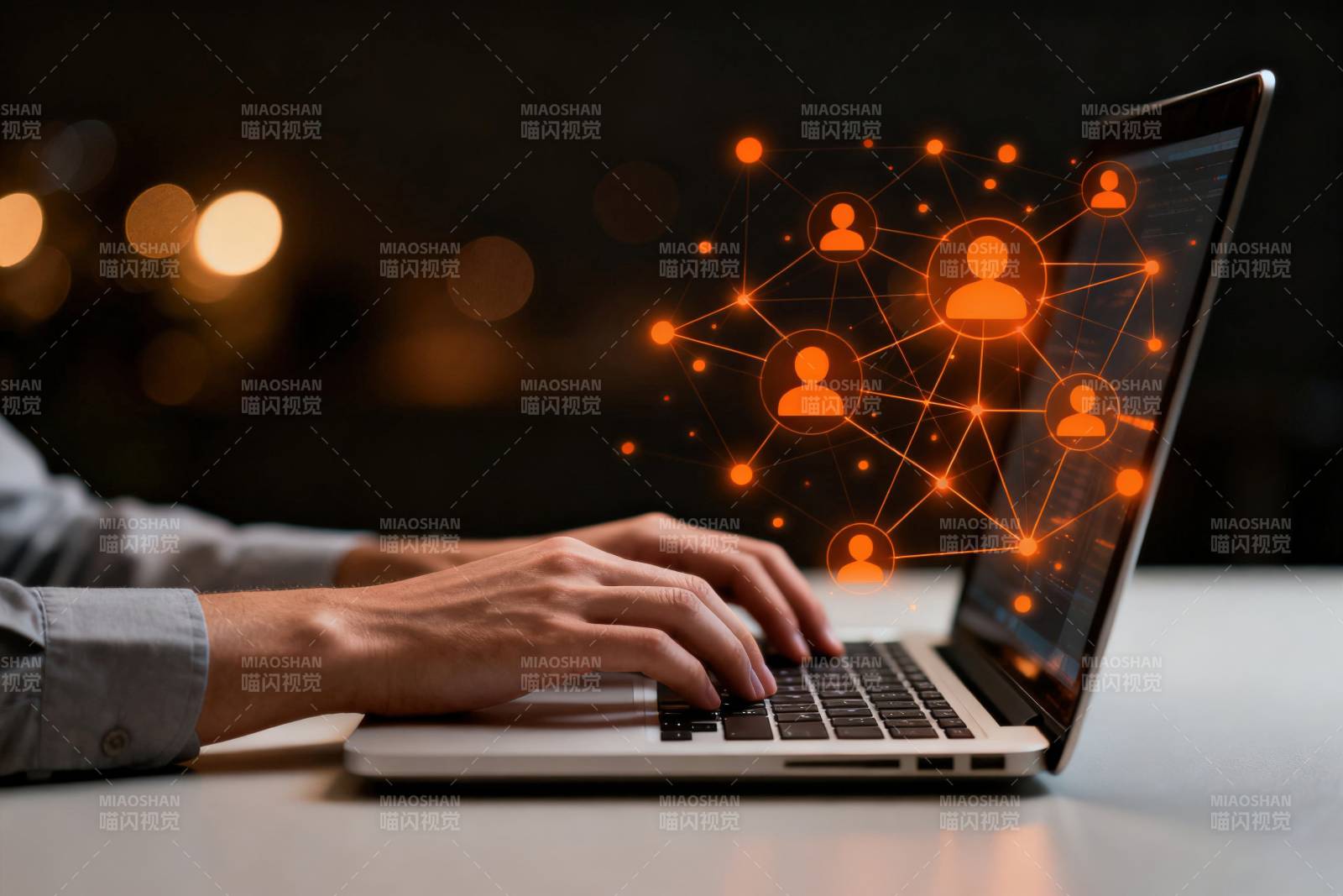 社交网络连接科技图片