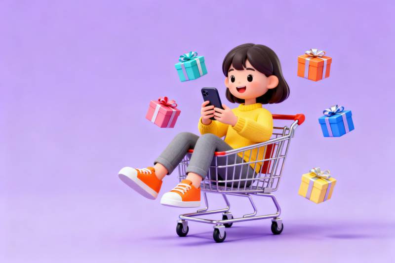 购物车里的快乐时光图片