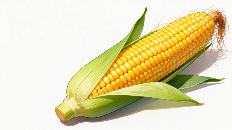 新鲜玉米棒子特写图片