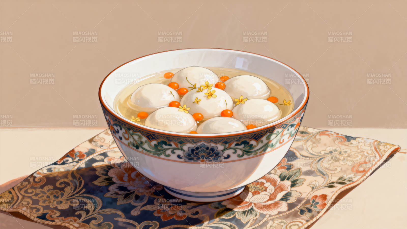 传统汤圆甜汤美食图片