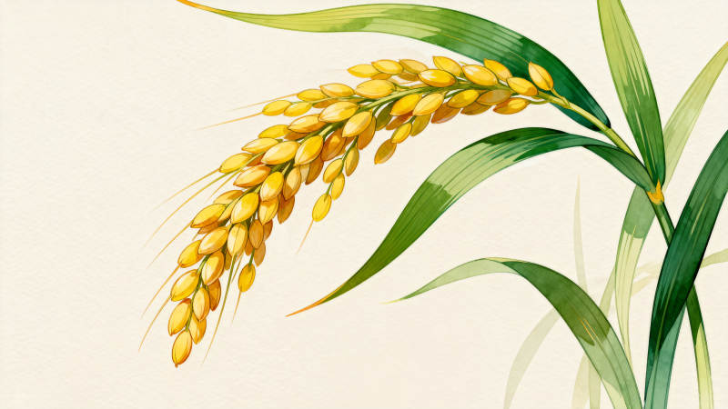 金黄稻谷丰收图图片