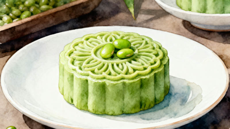 绿豆糕点传统美食图片