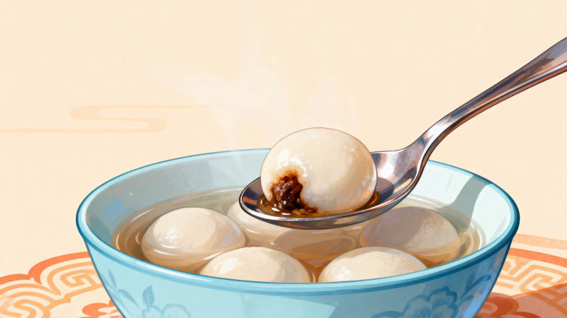 汤圆甜汤传统美食图片