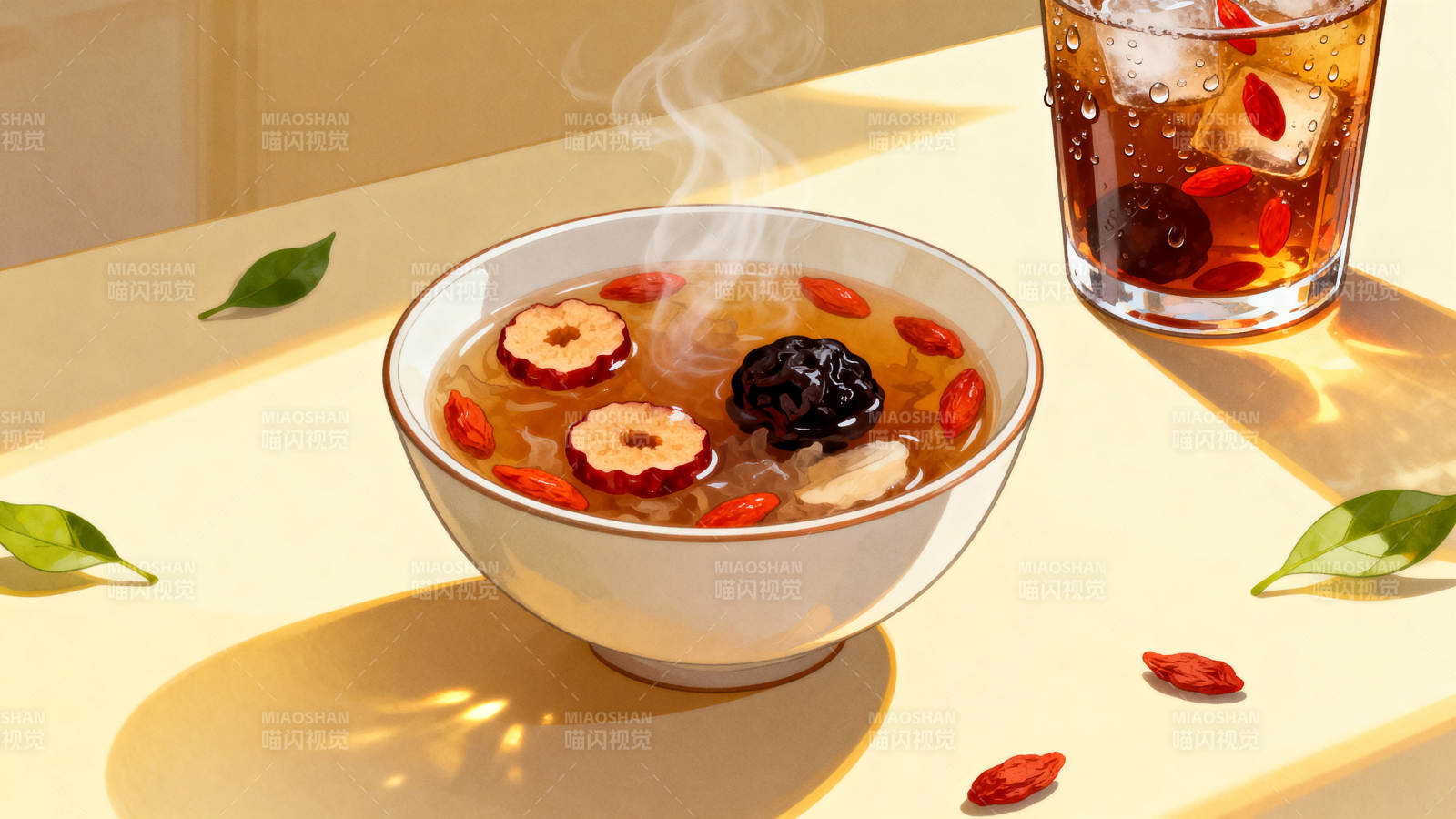 酸梅汤冷热双饮图片