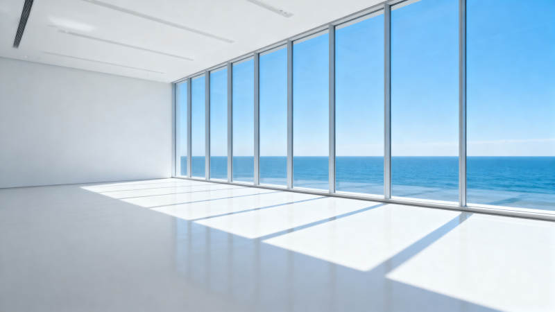 海景落地窗室内视角图片