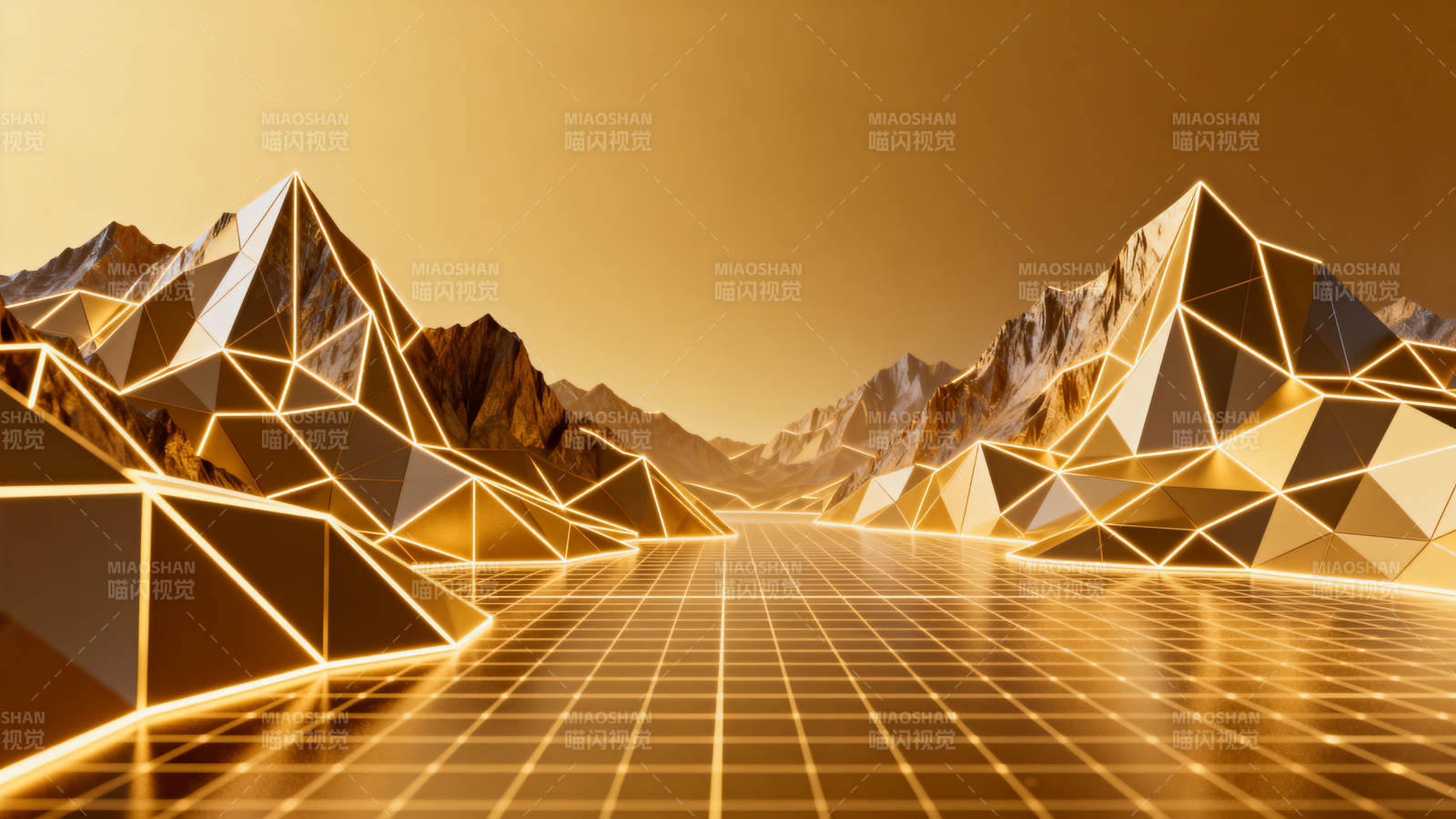 金色山脉数字艺术图片