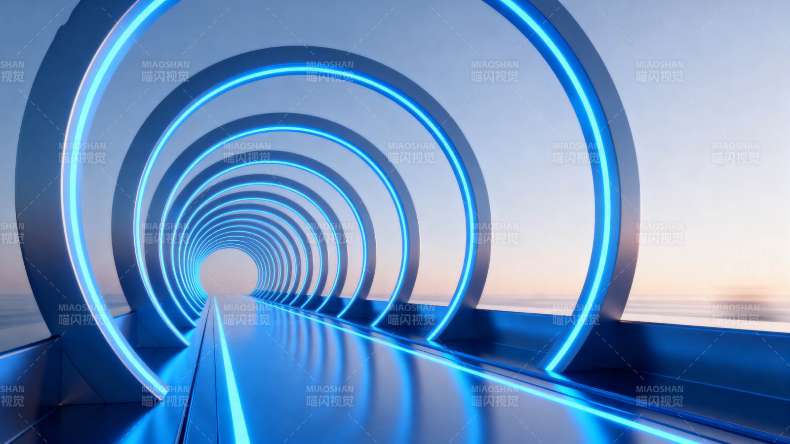 未来感科技隧道图片