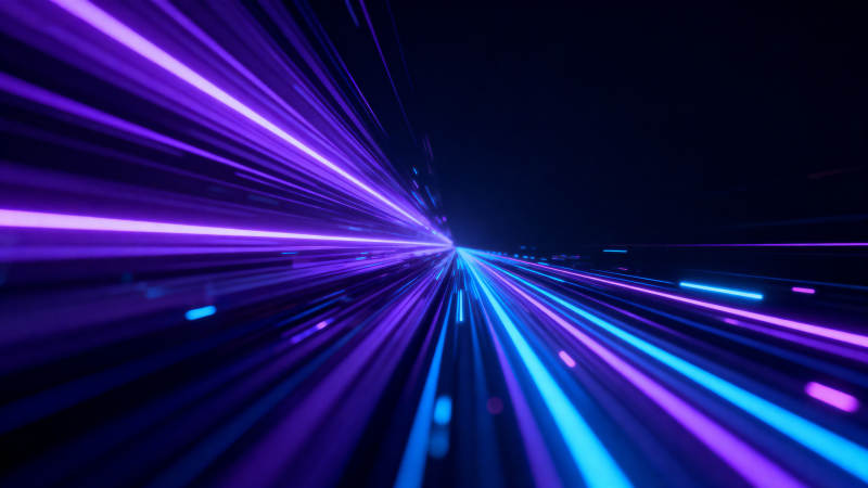 紫色蓝色光速隧道图片