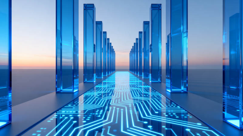 科技走廊电路未来感图片