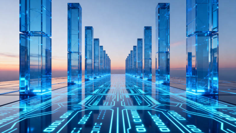 科技感数字通道未来场景图片