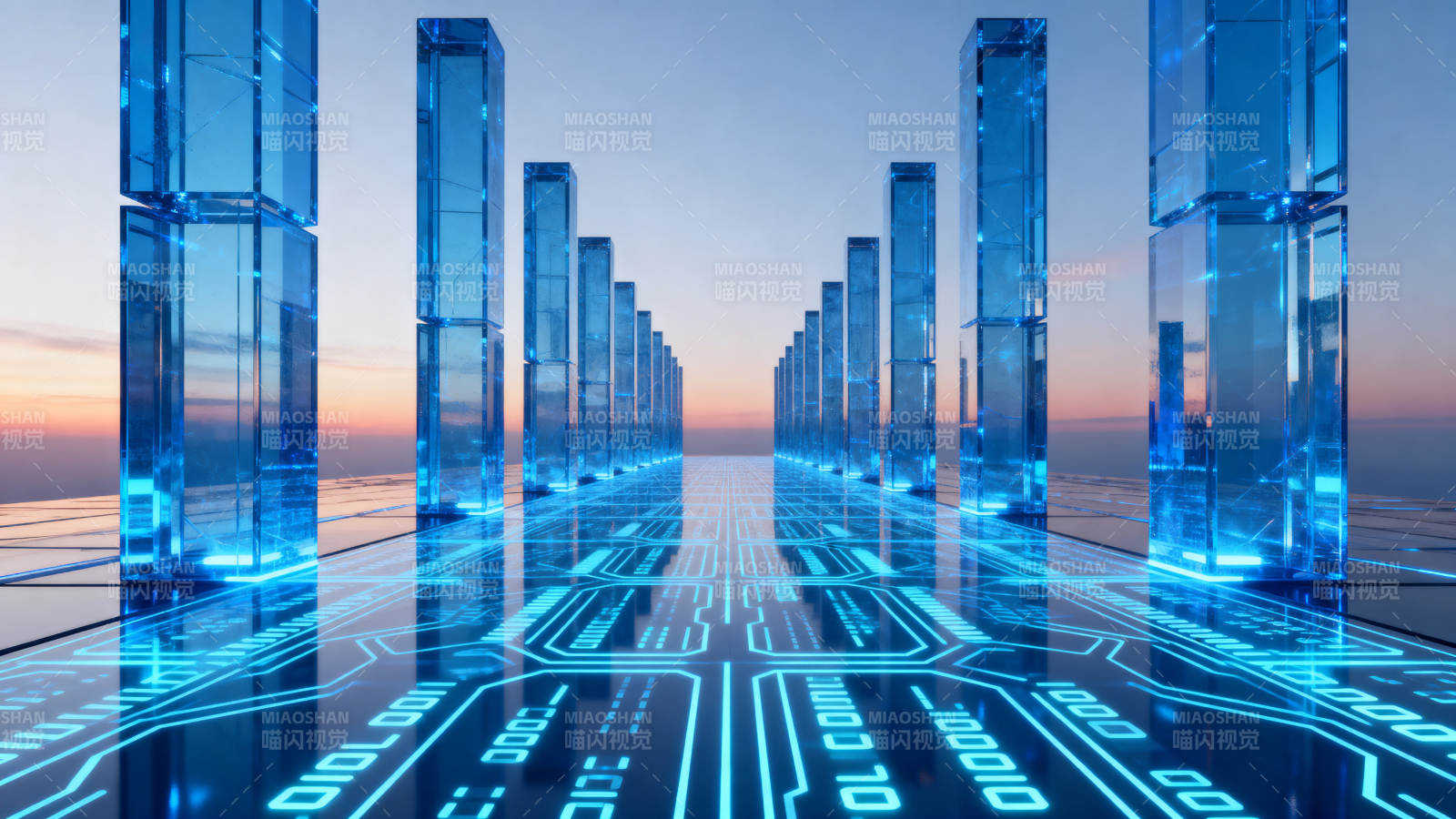 科技感数字通道未来场景图片