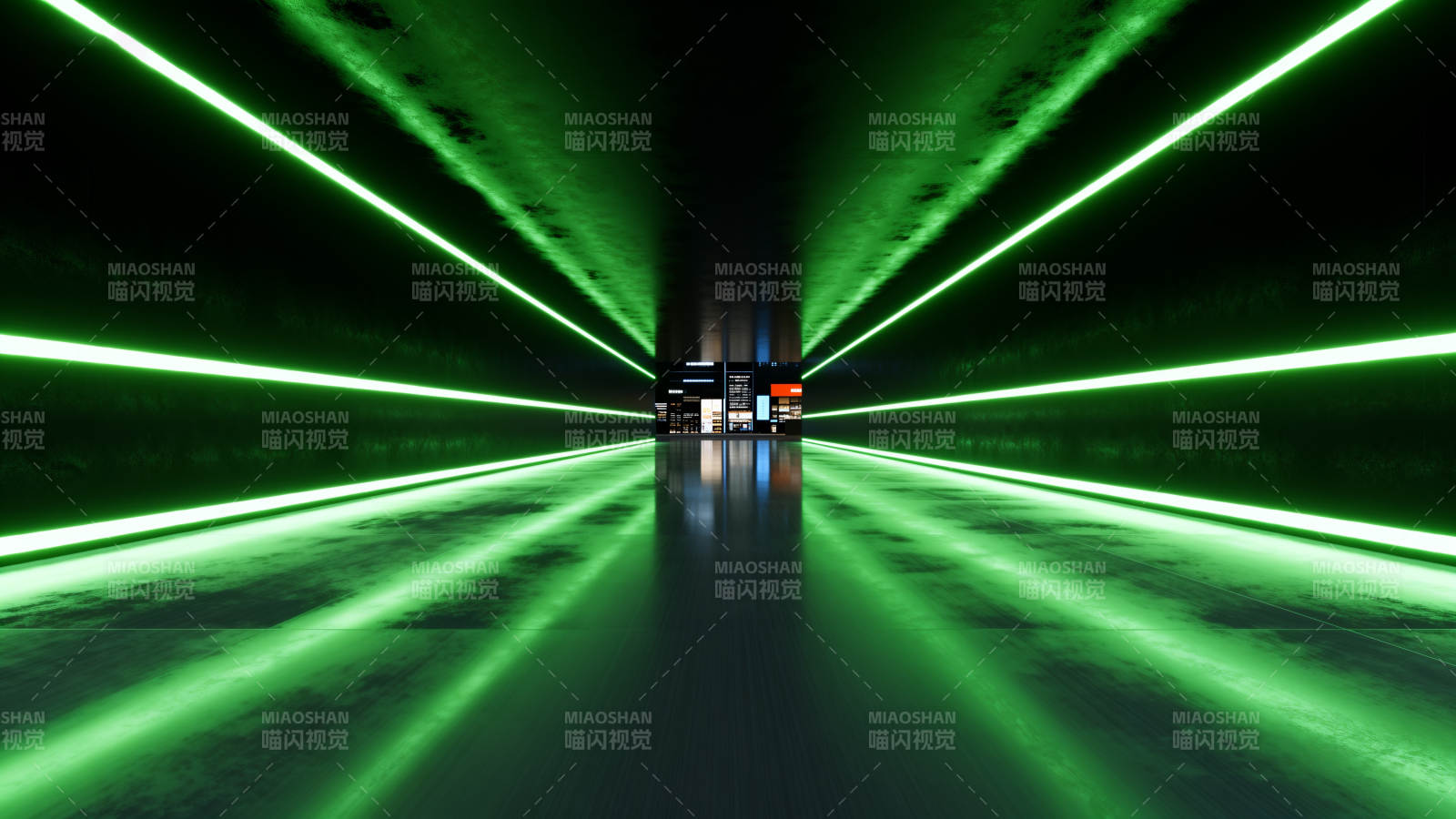 绿色光束科技通道图片