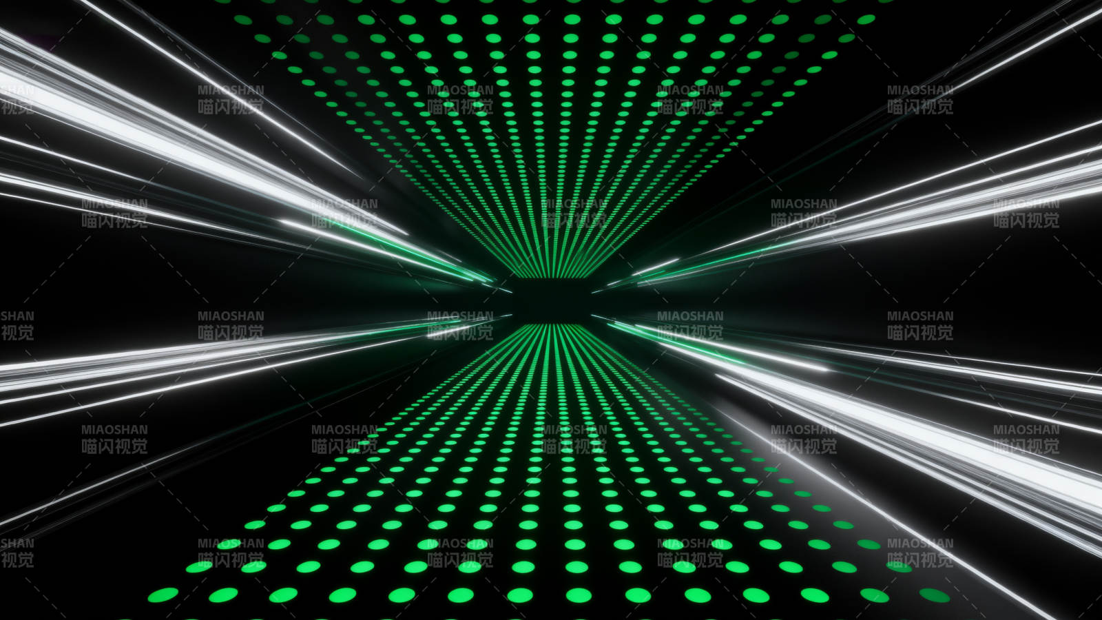 绿色光点科技隧道图片