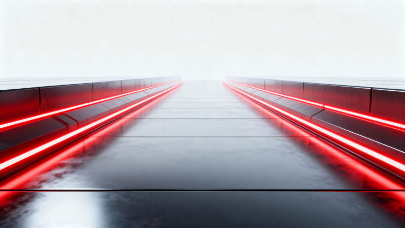 未来科技红色光带通道图片