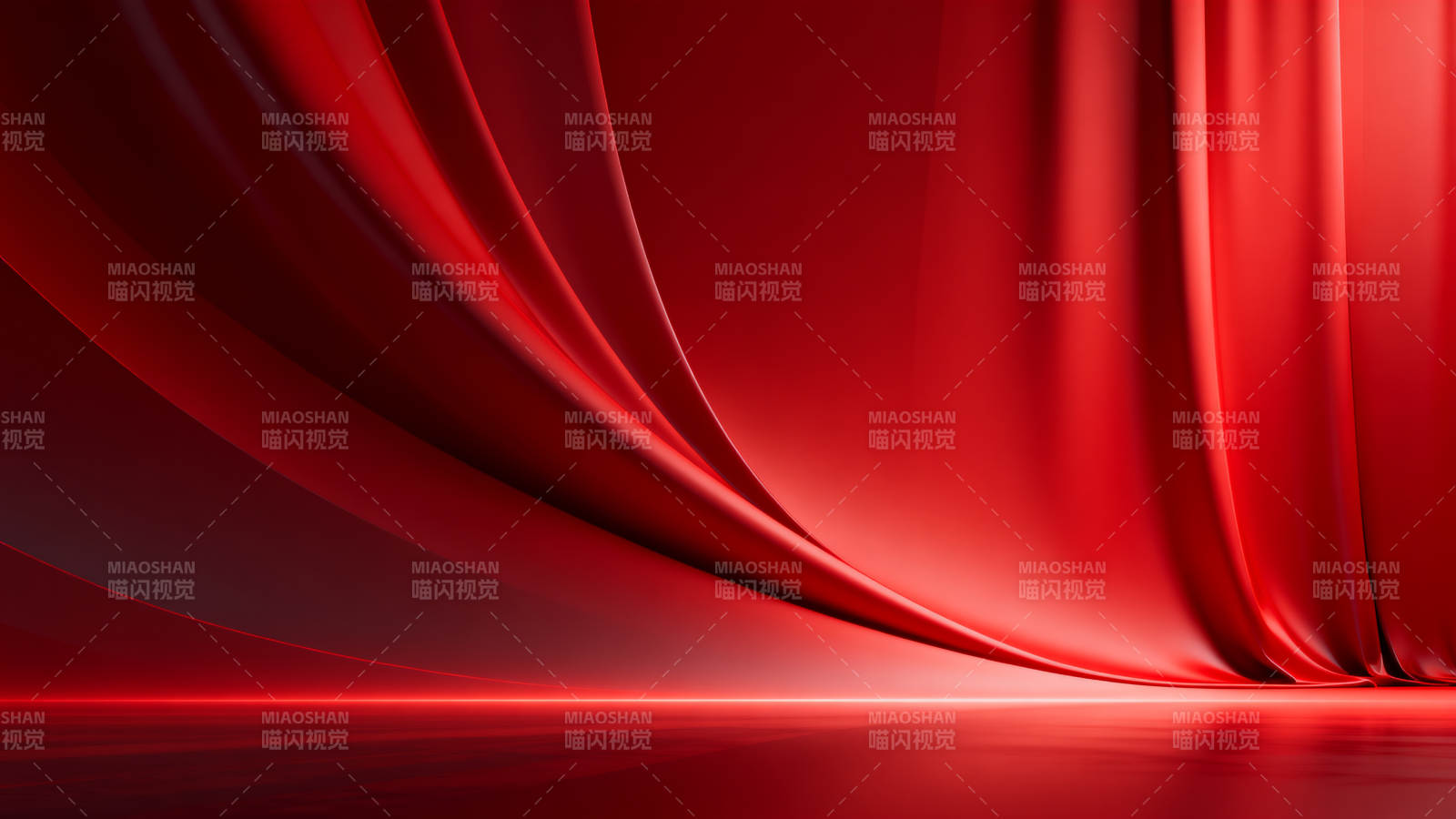 红色幕布抽象背景图片