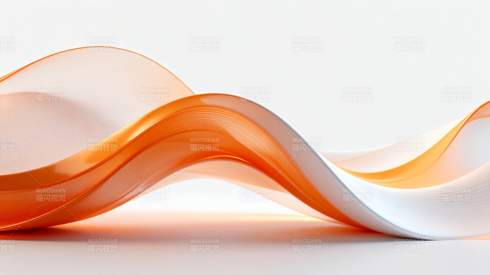 抽象橙白波浪设计图片