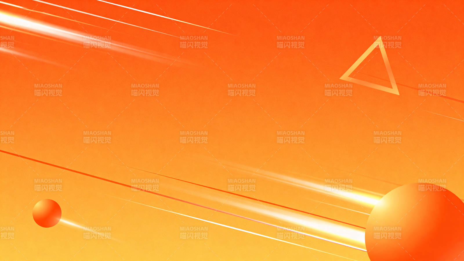 橙色背景几何图形设计图片