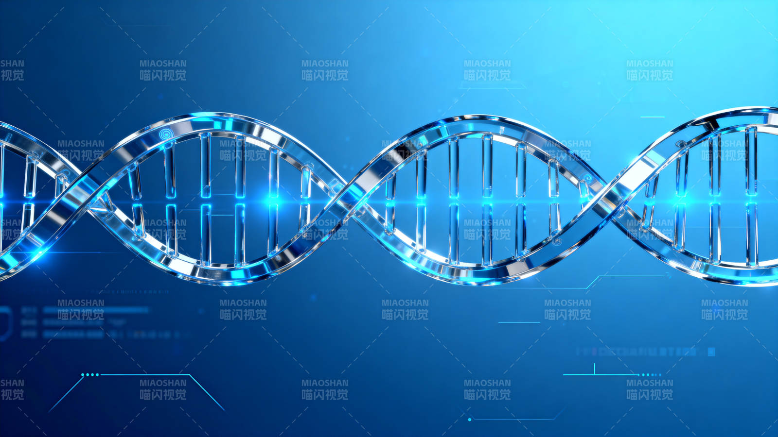 科技感DNA双螺旋结构图片