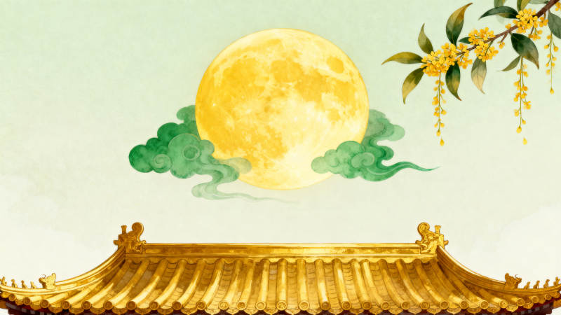 中秋满月桂花香图片