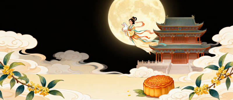 中秋佳节嫦娥奔月图片