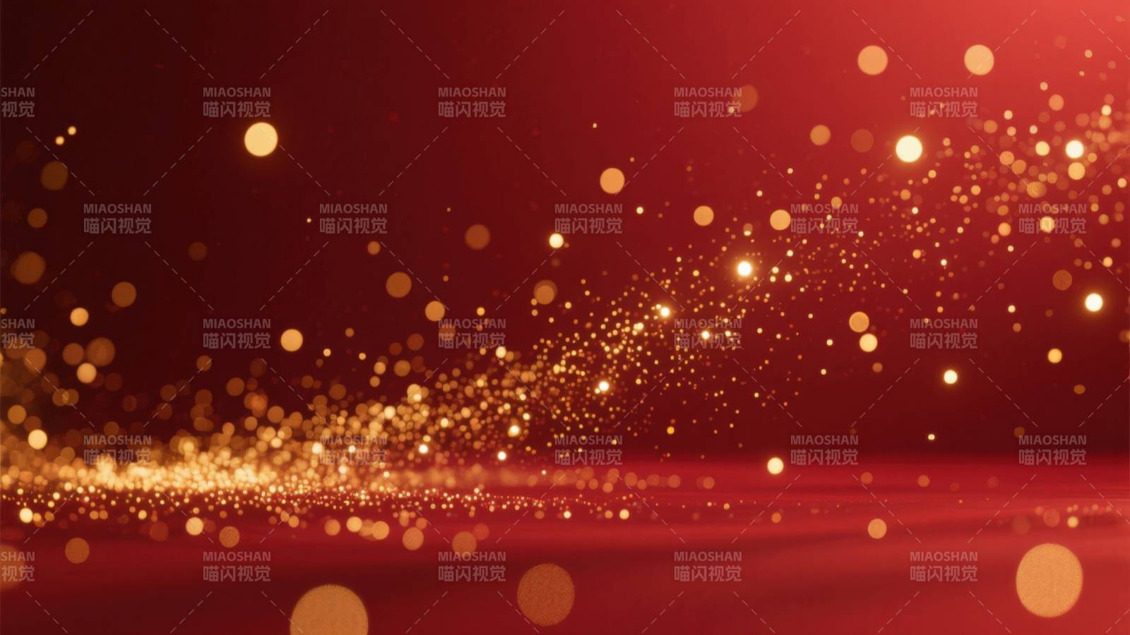 红色背景金色光点图片