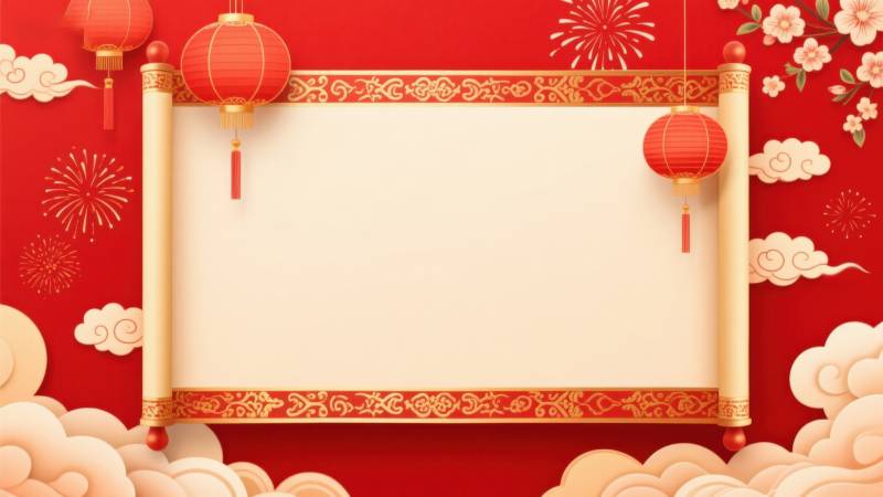 春节红色喜庆背景设计图片