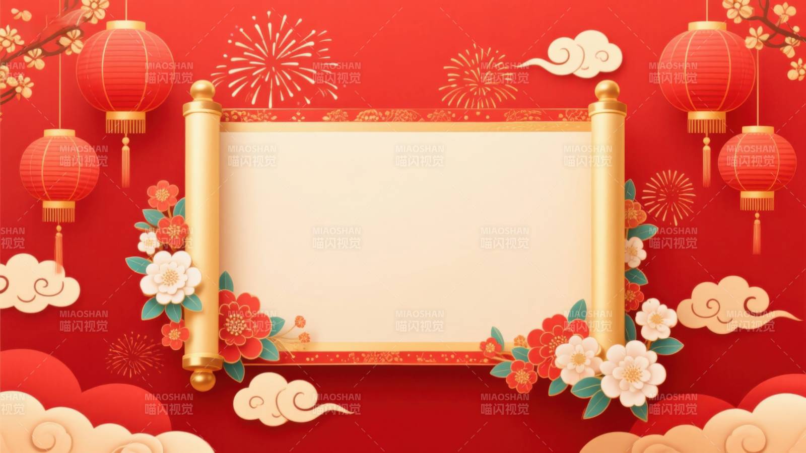 春节红色喜庆背景设计图片