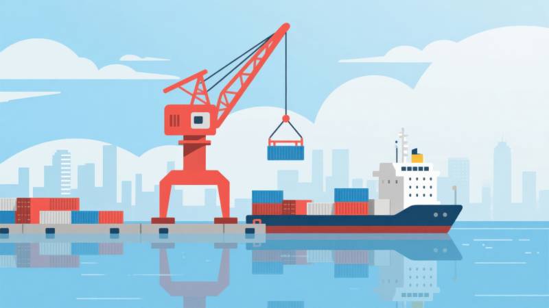 港口集装箱装卸作业图片