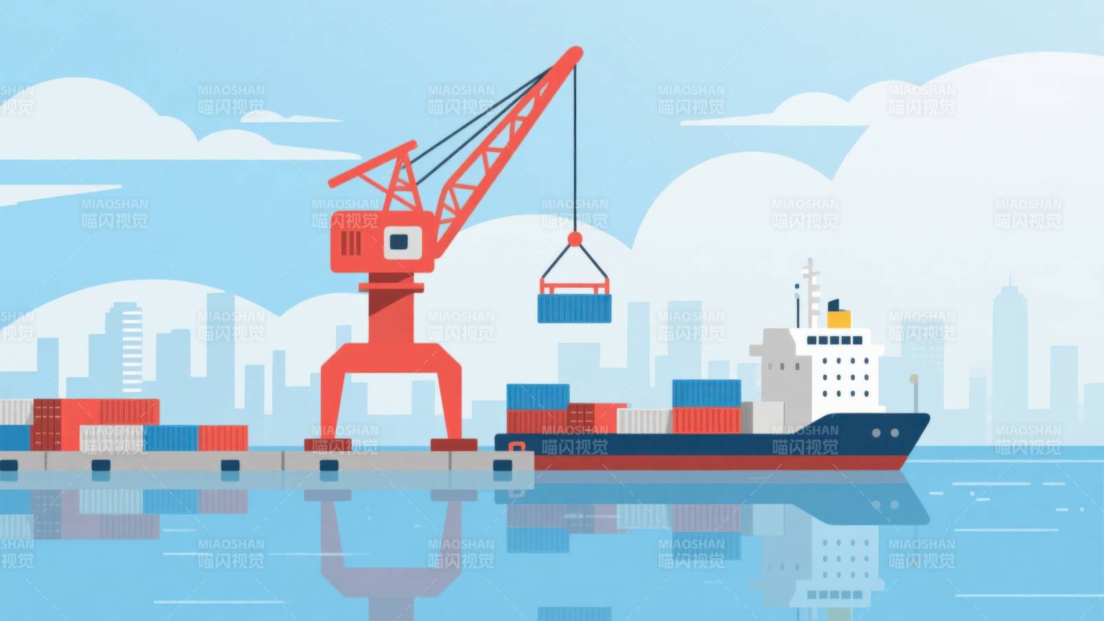 港口集装箱装卸作业图片