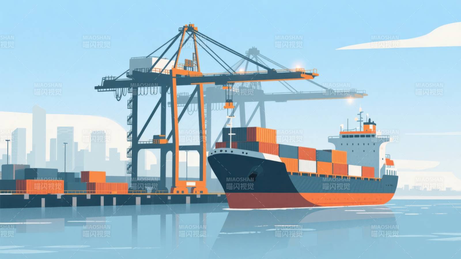 集装箱船港口装卸作业图片