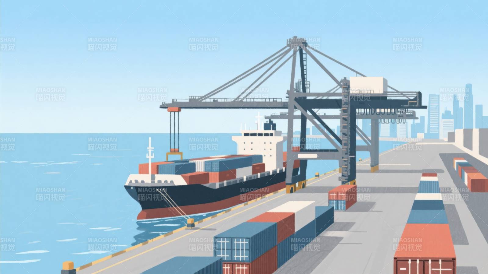 集装箱港口装卸作业图片