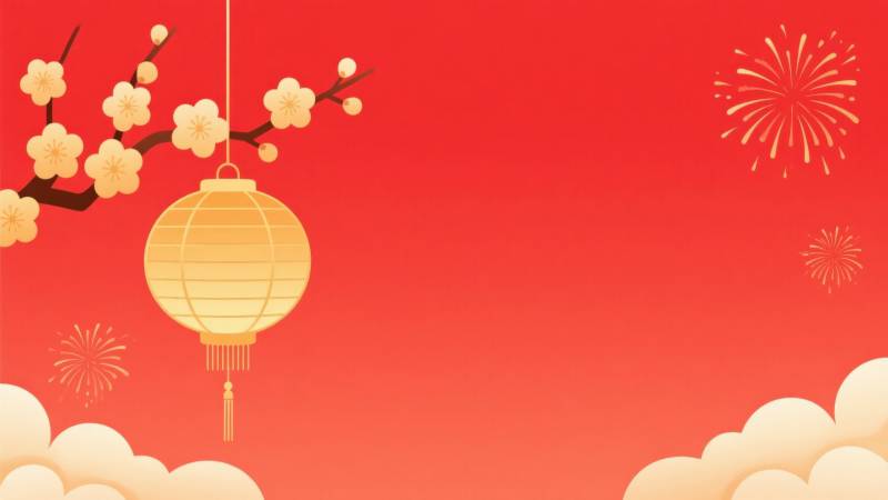 新年春节红色背景图片