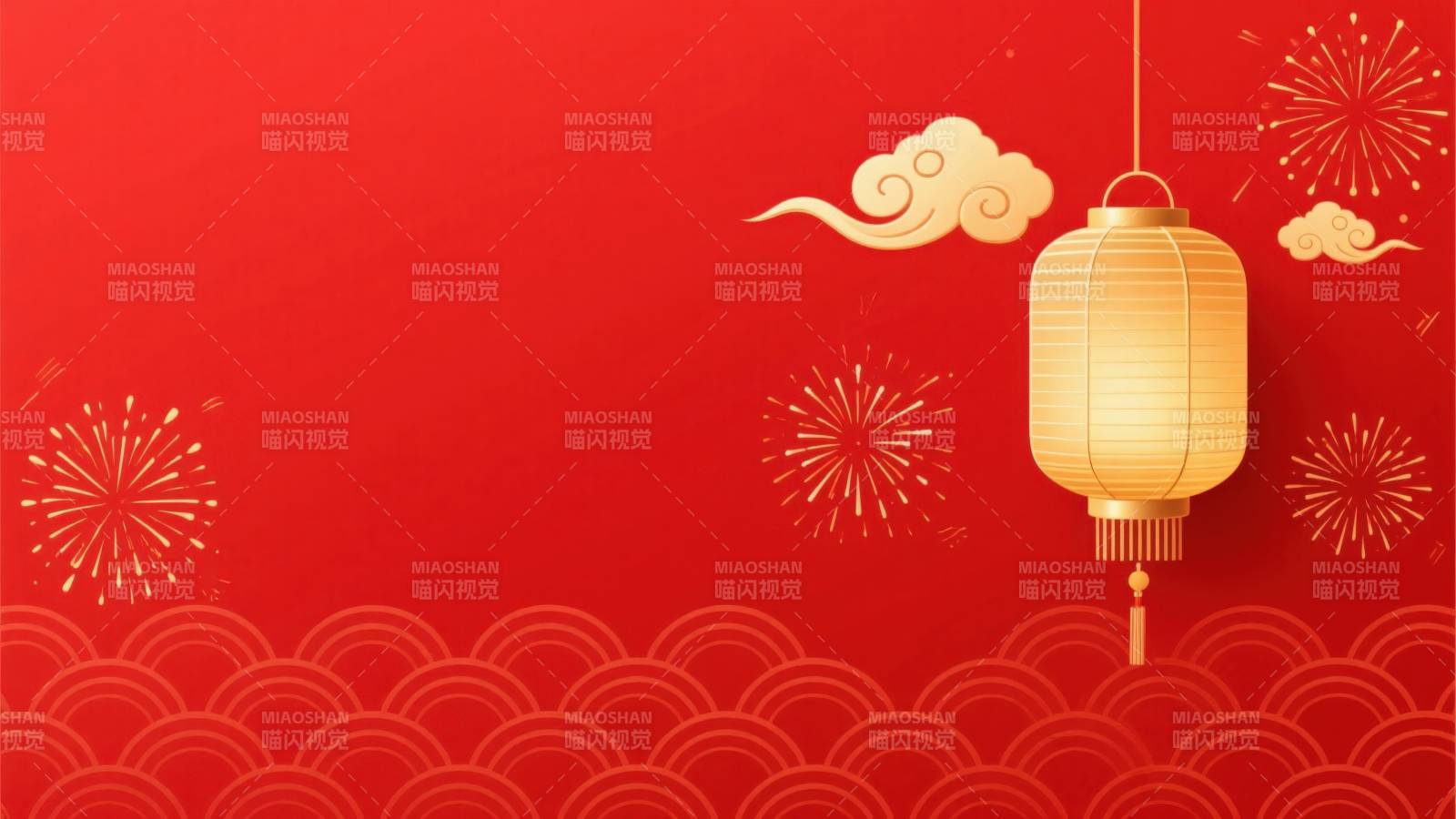 红色背景新年灯笼图片
