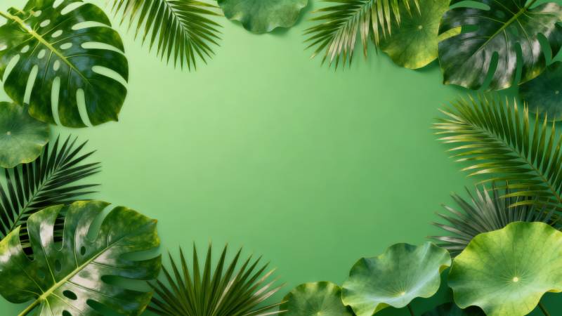 热带植物绿色背景图片